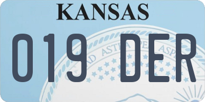 KS license plate 019DER