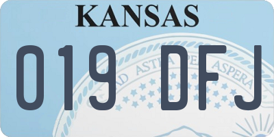 KS license plate 019DFJ