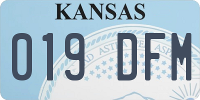 KS license plate 019DFM
