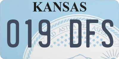 KS license plate 019DFS