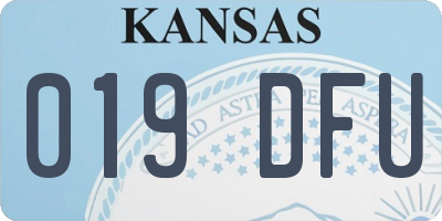 KS license plate 019DFU
