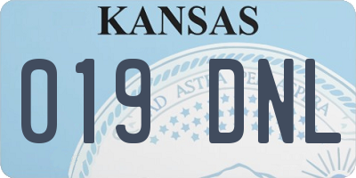 KS license plate 019DNL