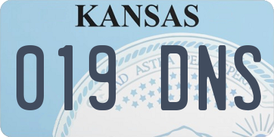 KS license plate 019DNS