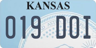 KS license plate 019DOI