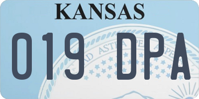 KS license plate 019DPA