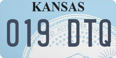 KS license plate 019DTQ