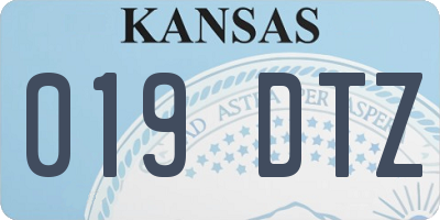 KS license plate 019DTZ
