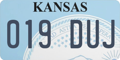 KS license plate 019DUJ