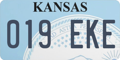 KS license plate 019EKE