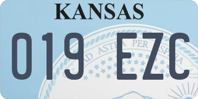 KS license plate 019EZC