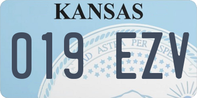 KS license plate 019EZV