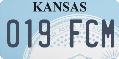 KS license plate 019FCM