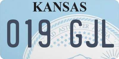 KS license plate 019GJL