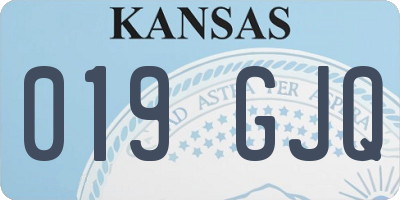 KS license plate 019GJQ