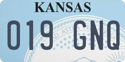 KS license plate 019GNQ