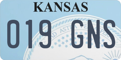 KS license plate 019GNS