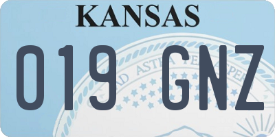 KS license plate 019GNZ