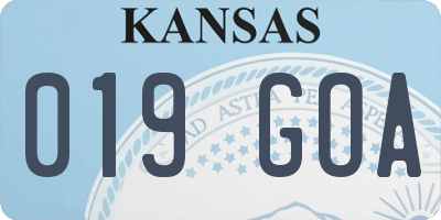 KS license plate 019GOA