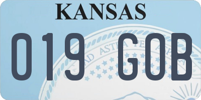 KS license plate 019GOB