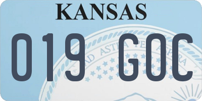 KS license plate 019GOC