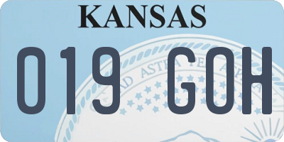 KS license plate 019GOH