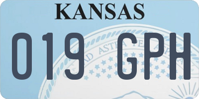 KS license plate 019GPH