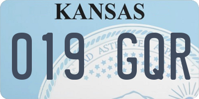 KS license plate 019GQR