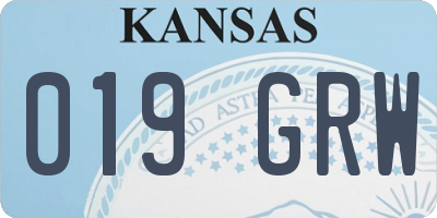KS license plate 019GRW