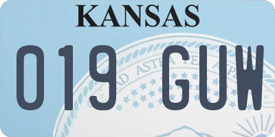 KS license plate 019GUW