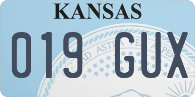 KS license plate 019GUX