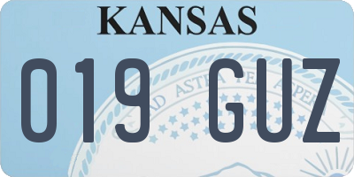 KS license plate 019GUZ