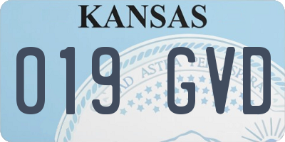 KS license plate 019GVD