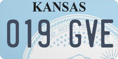 KS license plate 019GVE