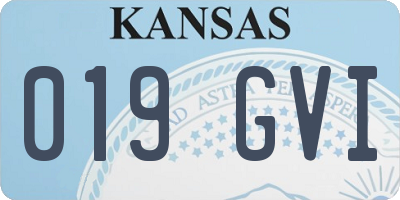KS license plate 019GVI