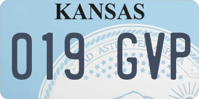 KS license plate 019GVP