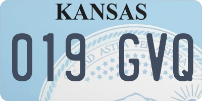 KS license plate 019GVQ
