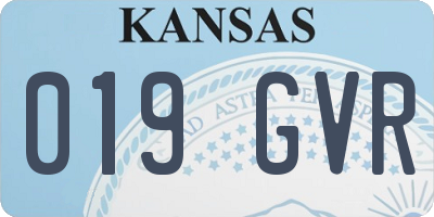 KS license plate 019GVR