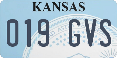 KS license plate 019GVS