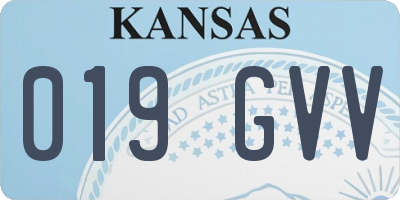 KS license plate 019GVV