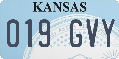 KS license plate 019GVY