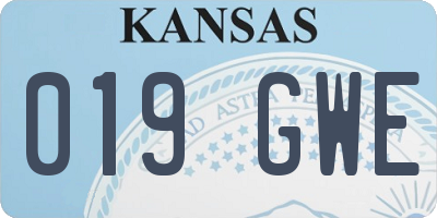 KS license plate 019GWE