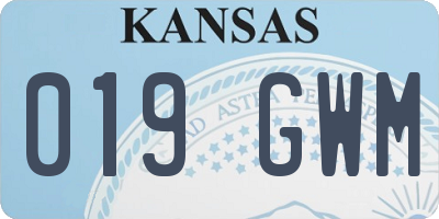KS license plate 019GWM