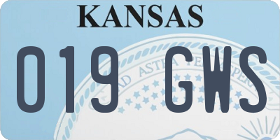 KS license plate 019GWS