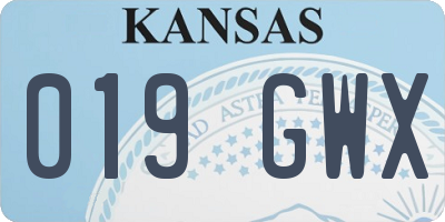 KS license plate 019GWX