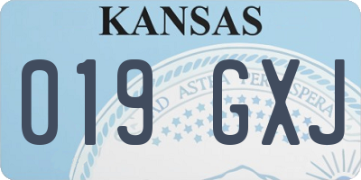 KS license plate 019GXJ