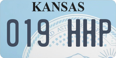 KS license plate 019HHP