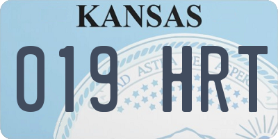 KS license plate 019HRT