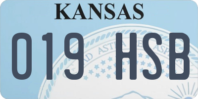 KS license plate 019HSB
