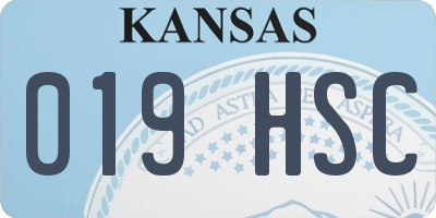 KS license plate 019HSC