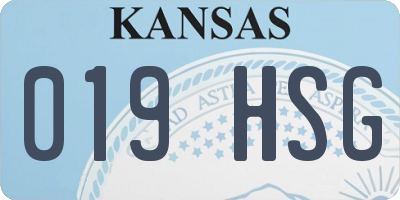 KS license plate 019HSG